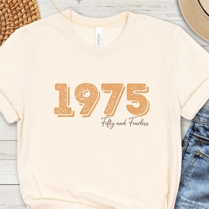 Vintage Geburtstags Shirt, 1975 Geburtstag Shirt, 50.Geburtstag Shirt, Fifty and Fearless Shirt, Unisex Geschenk für Freund