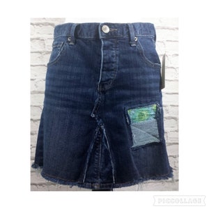 Women's Size 4 Jean Skirt Distressed Denim Jean Skirt Frayed Hem Button Fly Skirt Unique Skirt From Boyfriend Jeans Free Shipping image 8