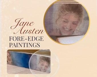 Pride and Prejudice Fore-Edge Painting: Jane & Bingley Romance, Hand-Painted Edges