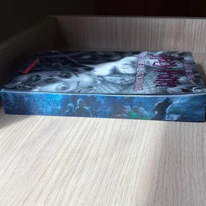 Azkaban Buch gemalt Buch 3 (Vorderkanten) Harry Potter Aquarell Sirius Black Moony Tatze Marauder Kartenkunst Foreedge / Futter Hogwarts Mond