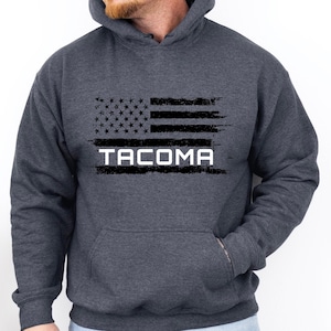 Toyota Tacoma Lover Gift for Husband Tacoma Hoodie American Flag Hoodie Overland Hoodie Tacoma Truck Gift for Boyfriend 4th of July Hoodie