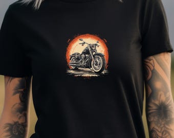 Maglietta grafica da motociclista - Cruiser Glow - Maglietta da motociclista unisex, morbido cotone, leggera - Regalo perfetto per motociclisti e appassionati di moto
