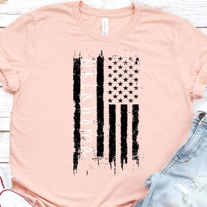 Oklahoma Amerikanische Flagge T-Shirt - Distressed Graphic Tee, Unisex Fit - Custom State Pride Shirt