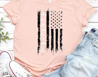Camiseta con la bandera estadounidense de Kentucky: camiseta con gráficos desgastados, ajuste unisex: camiseta personalizada con orgullo estatal