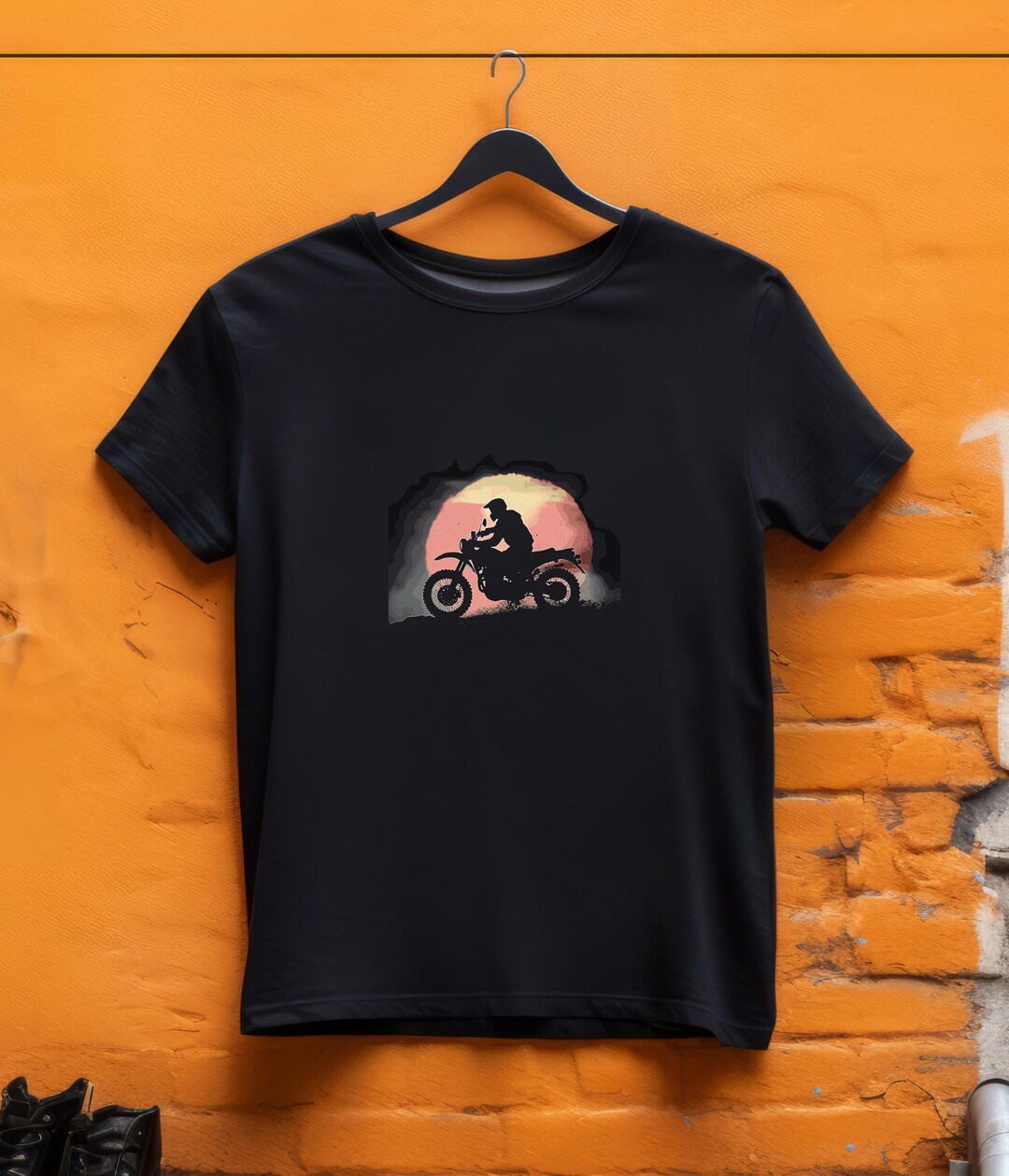 T Shirt Rider Motorcycle Graphic T-shirt Dark Rider - Unisex Biker Tee, Soft Cotton ...