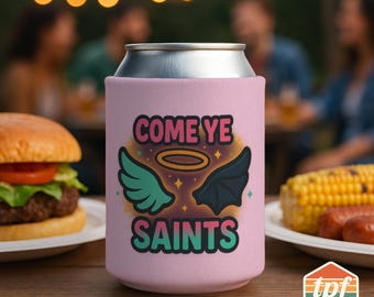 Secret Lives of Mormon Wives "Come Ye Saints" Can Cooler - Hymn Meets Reality Show Statement Sleeve, Bold Pop Culture, KOO-SDRA-00031-LPK