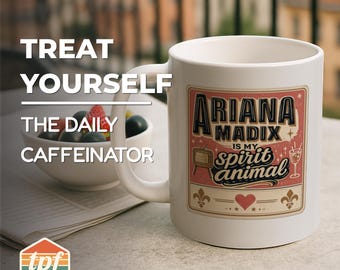 Tasse à café « Ariana Madix est mon animal spirituel » inspirée des règles de Vanderpump, tasse à café en céramique rétro Bravo Reality, MUG-SDRA-00082-WH