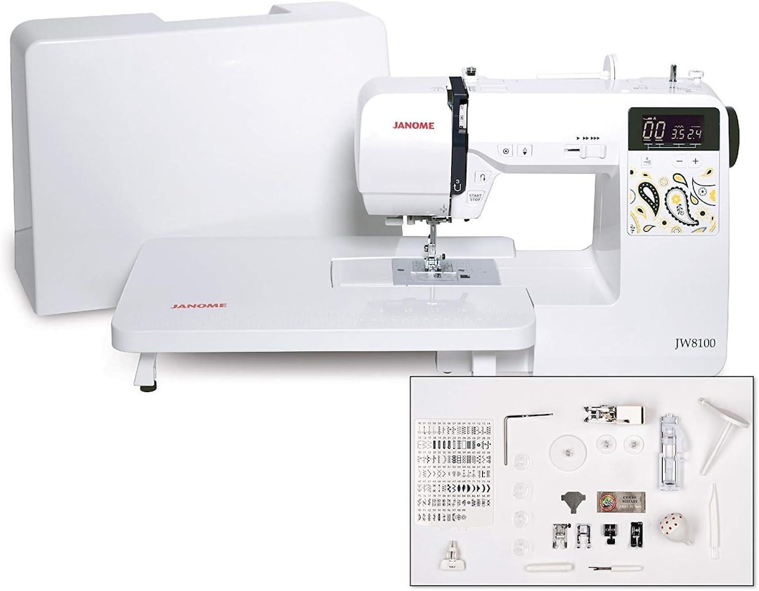 Janome Router 3100 Janome JW8100 Fully-featured Computerized Sewing Machine With 100 ...