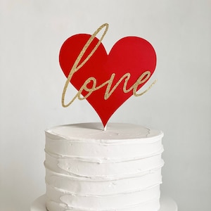 Heart Cake Topper, Sweetheart Cake topper, Valentine’s Day Love Cake Topper, Wedding Cake Topper