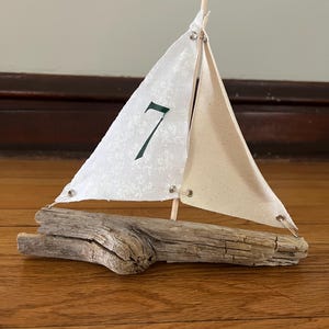 Driftwood sailboat, Sailboat, Rustic Sailboat. Nautical Decor