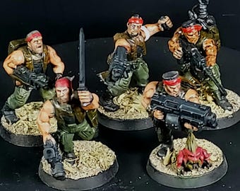 Warhammer 40k: painted Catachan Ork Hunters