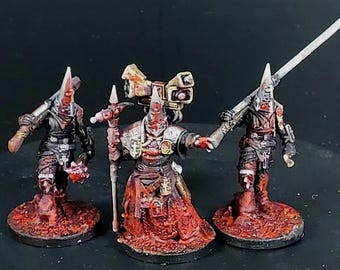 Painted Model for Tabletop Wargames: TC Heavy Tench Pilgrims + Warcaller