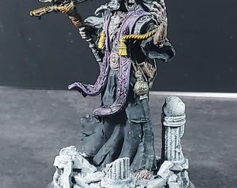 Modelo pintado para juegos de guerra de mesa: Sacerdote de la Muerte (OPR/TC)