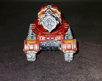 Modelo de juego de guerra en miniatura pintado de mesa. Torreta servo Kromlech