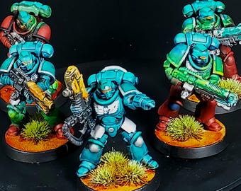 Warhammer 40k: painted Alpha Legion Hellblaster Squad