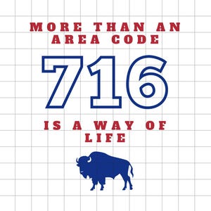 716 Area Code Buffalo Bills SVG PNG - Etsy