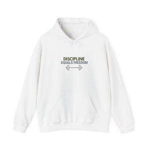 Discipline Equals Freedom Hoodie, Motivational Sweatshirt, Fitness Apparel, Gym Gear, Unisex Workout Hoodie