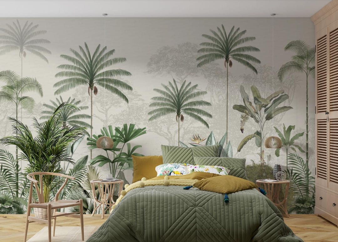 Tropical Palm Jungle Wallpaper - Elegant Greenery With Lush Leaves and