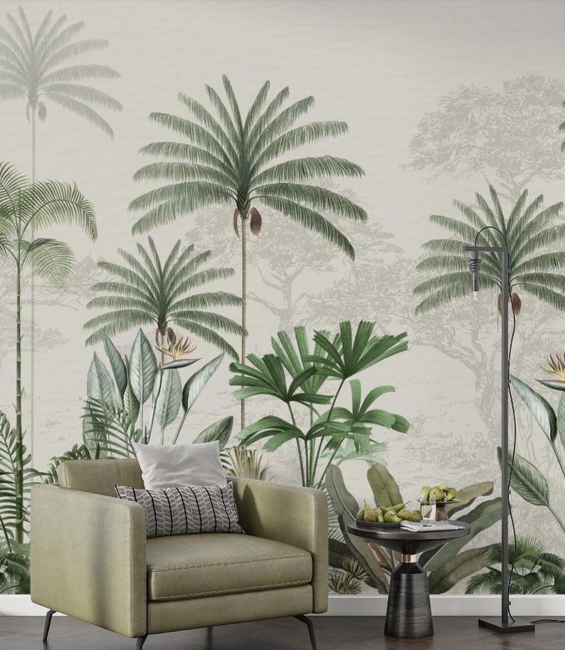 Tropical Palm Jungle Wallpaper - Elegant Greenery With Lush Leaves and