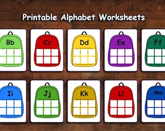 Printable Alphabet Worksheets A–Z | Letter Tracing - Recognition Activity | Preschool - Kindergarten Learning PDF