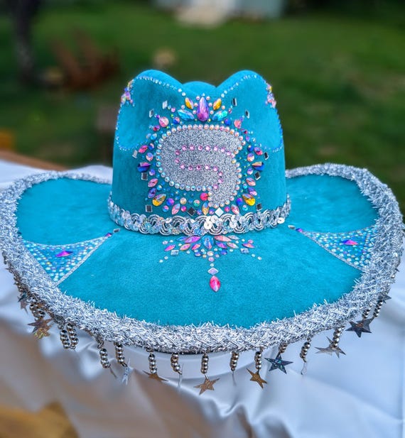 STS9 Disco Cowboy Hat With Jelly Rhinestones - Etsy display picture 1