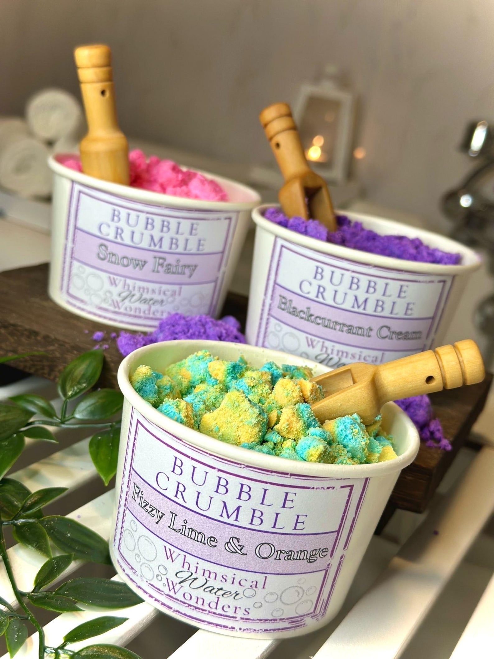 Vegan Bubble Crumble Plastic-Free Solid Bubble Bath with Scoop