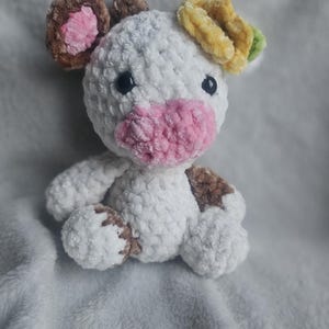 Baby Sunflower Cow | Crochet Plushie | Amiguruimi | Cow Plushie | Farm Decor