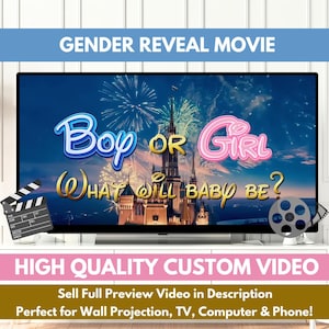 Gender Reveal Movie, Baby Magical Storybook Gender Reveal Movie, Boy or Girl Gender Reveal Ideas, Twins Boy Girl, It's a Boy, It's a Girl