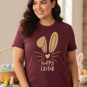 Hoppy Easter Bunny Ears Tee | Easter Shirt, Cute Pastel Rabbit Design