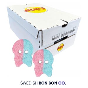 Bubs Dizzy Skulls Premium Swedish Candy - Sour and Sweet Vegan Gummies, Halal & Gluten-Free Treats, All Natural Colors, Soft Chewy Sweets
