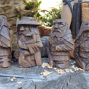 Odin Thor Tyr Ulfhednar Norse Pagan Viking Statues | Nordic Resin Ornaments for Home & Garden Decor