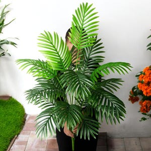 Tall Faux Palm Tree | Realistic Tropical Plant for Indoor & Outdoor Decor