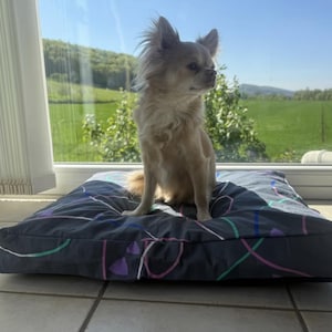 Orthopedic Dog Cushion Dog Bed Handmade 60x50x6cm Vintage Grey