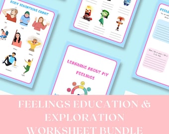 Gefühle und Emotionen Arbeitsblätter | Therapie-Werkzeuge für Kinder und Jugendliche | Emotionale Alphabetisierung PDF