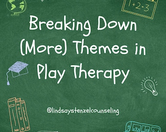 Hojas de trabajo sobre temas de terapia de juego / Guía imprimible para terapeutas infantiles y profesionales de la ayuda