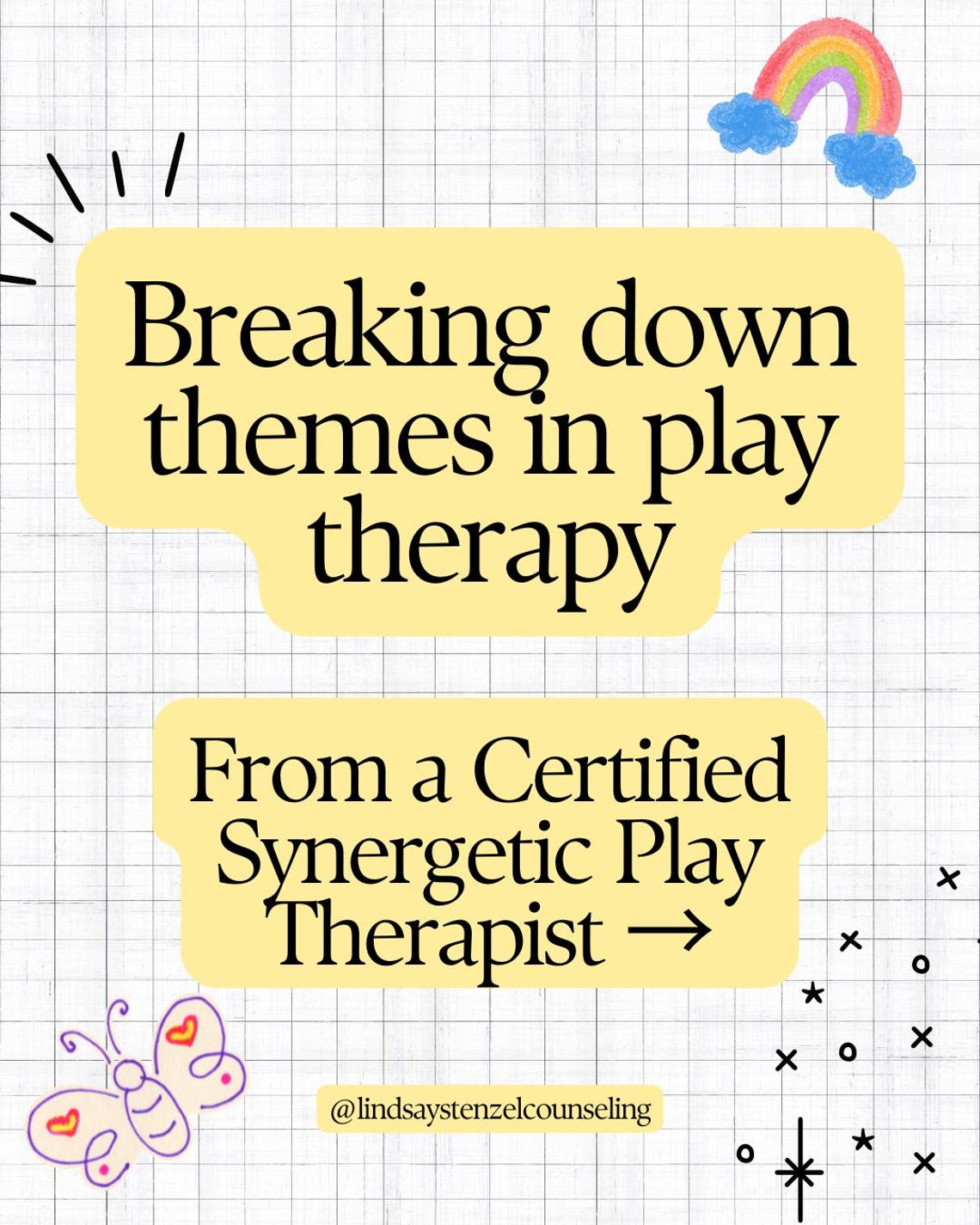 Synergetic Resource Synergetic Play Therapy Themes Guide | Play Therapy Cheat Sheet | Child ...