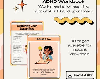 ADHD Workbook for Kids, Teens, and Adults | Printable Therapy Worksheets & Psychoeducation