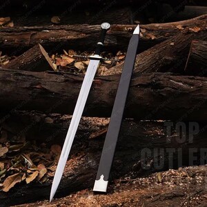 Custom Handmade Witcher Sword Wild Hunt Geralt of Rivia Limited edition White Wolf Monster Slayer Sword Replica Swords / Gift For USA