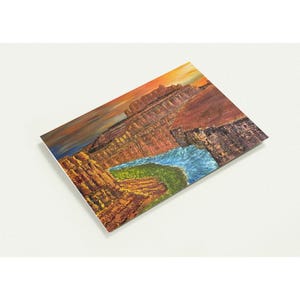 Lot de 10 cartes de voeux en soie brillante enduite-Enveloppes Premium-Impression d'une peinture à l'huile originale par RPThomas-Southwestern River Canyon-Cadeau nature