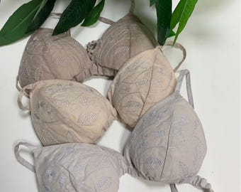 Soutien-gorge 100 % chanvre | Brassière triangulaire douce et respirante |  Lingerie respectueuse de l'environnement