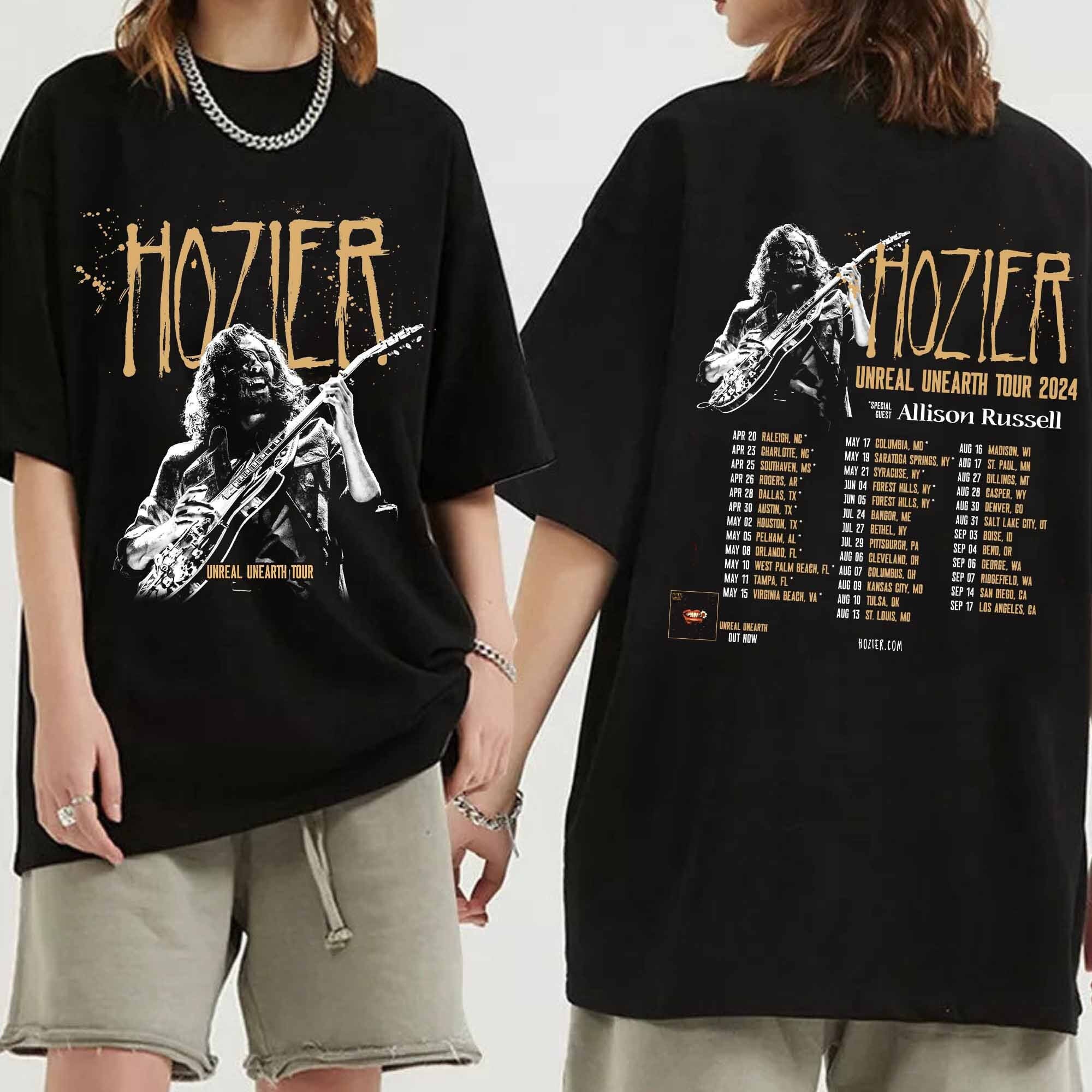 Hozier 2024 Tour Vintage Shirt, Hozier Unreal Unearth Tour 2024 Shirt