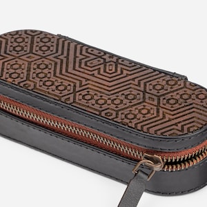 Custodia per occhiali fatta a mano Custodia per occhiali rigida Custodia per occhiali da sole in pelle Custodia per occhiali in legno Regalo minimo Idea regalo di coppia per donne