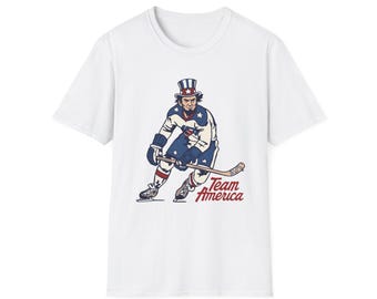 T-shirt för amerikansk hockeyspelare | Team America patriotiska Uncle Sam sporttröja | Olympisk hockey