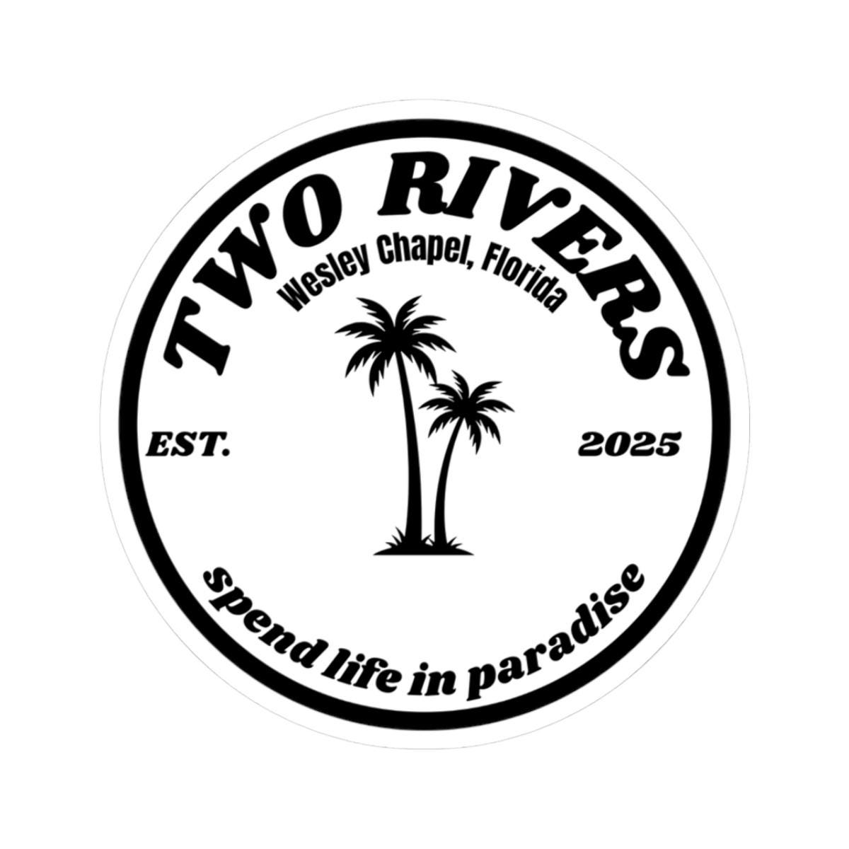 Two Rivers Park Sticker Two Rivers Palm Logo Sticker | Kiss-cut Vinyl Sticker, Wesley Chapel ...