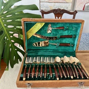 タイ製 ブロンズ カトラリーセット アンティーク ヴィンテージ 真鍮 Thai bronze cutlery set - Etsy 日本