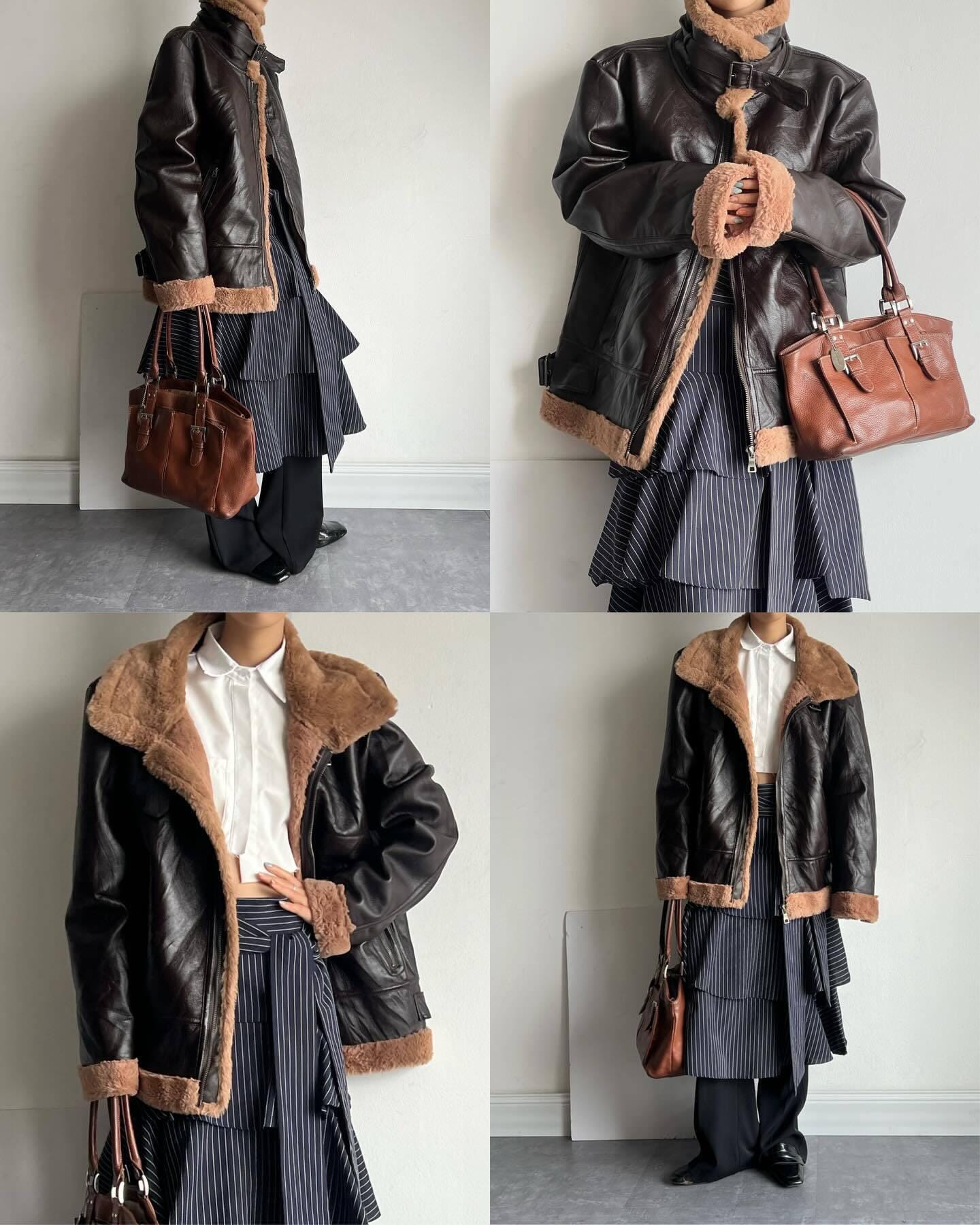 Frauen Braun B3 WW2 Ingwer Wirklich Dick Schaffell Leder Fliegende Jacke S