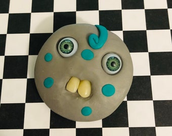 Carl the Polymer Clay Button Buddy