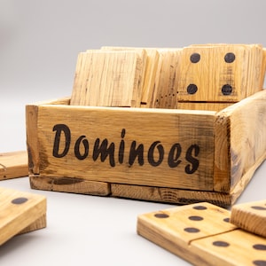 Wooden Dominoes, Eco Friendly Wedding Game, Dominoes Set, Outdoor Game - Personalised Game, Made From Recycled pallet wood, Lawn Games