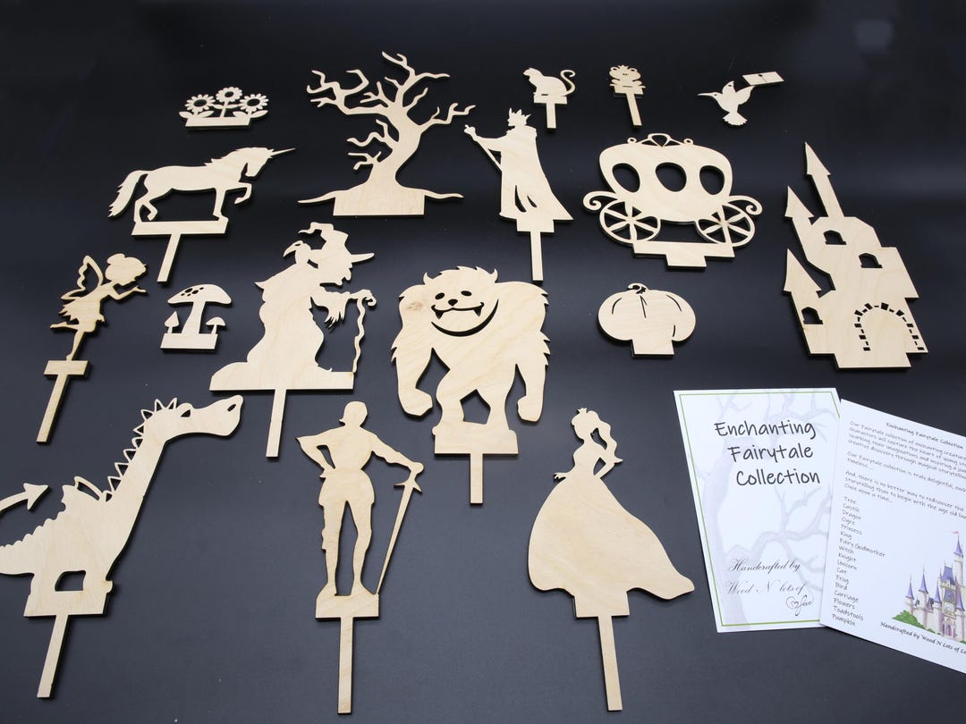 Fairy Tale Shadow Puppets, Wooden Puppet Set, Storytelling Toy - Etsy ...