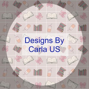 Book and Coffee Lovers Digital Download | Seamless Pattern PNG | Digital Seamless Pattern | PNG File